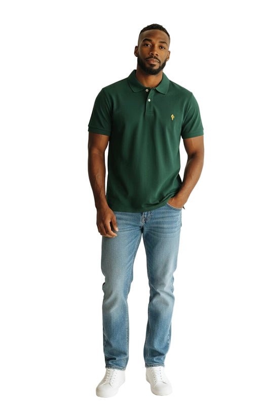 DT MONTAUK CLASSIC POLO - HUNTER GREEN